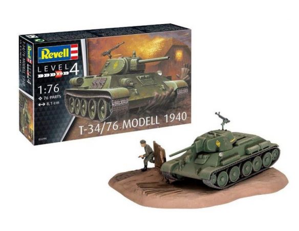 REVELL RV03294 T-34/76 MODELL 1940 KIT 1:76 Modellino