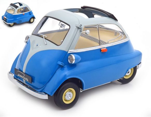 KK SCALE KKDC120042 BMW 250 ISETTA 1959 BLUE/LIGHT BLUE 1:12 Modellino