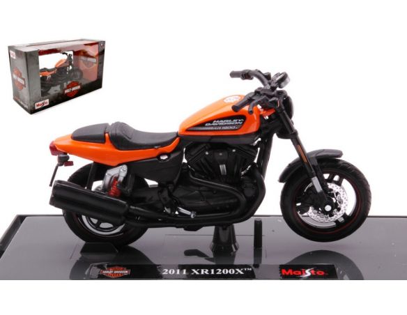 MAISTO MI21904 HARLEY DAVIDSON XR1200X 2011 ORANGE 1:18 Modellino