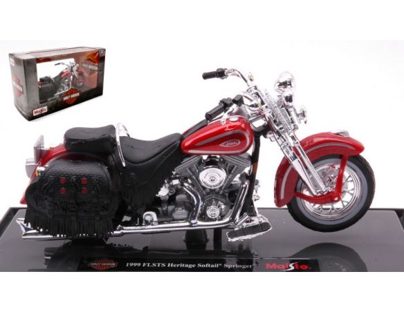 MAISTO MI21906 HARLEY DAVIDSON FLSTS HERITAGE SOFTAIL SPRINGER 1999 AMARANT 1:18 Modellino