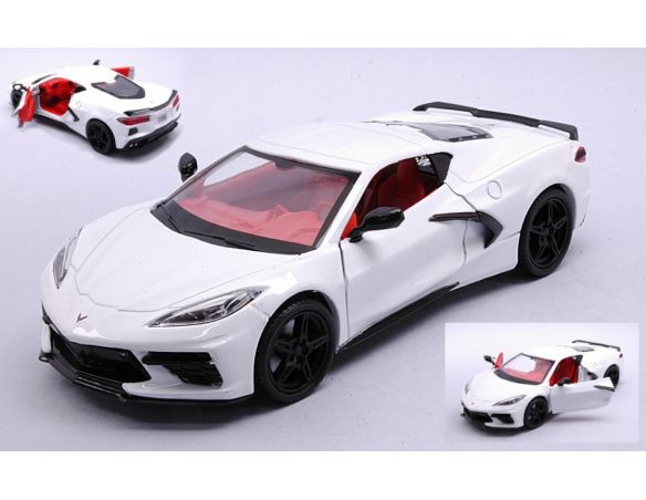 MOTORMAX MTM79360W CORVETTE 2020 WHITE 1:24 Modellino