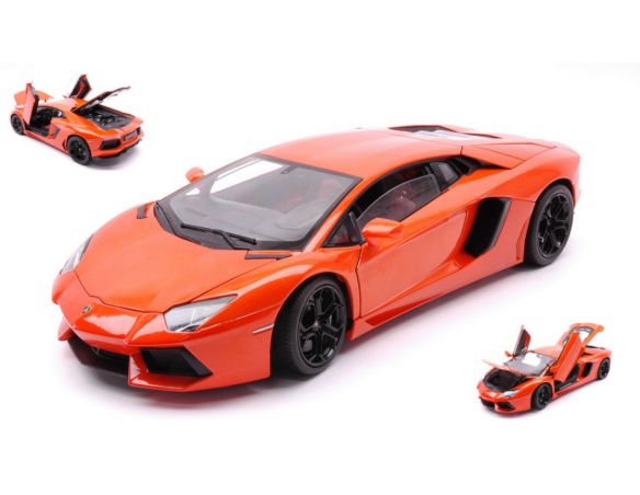 WELLY WE18041O LAMBORGHINI AVENTADOR LP700 2011 ORANGE ARGOS 1:18 Modellino