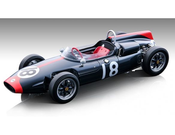 TECNOMODEL TMD18275D COOPER T53 N.18 GERMAN GP 1961 J.SURTEES 1:18 Modellino