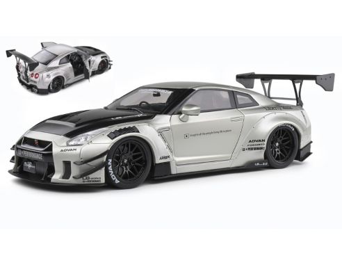 SOLIDO SL1805802 NISSAN GT-R (R35) W/LIBERTY WALK BODY KIT 2.0 2020 PEARL GREY 1:18 Modellino