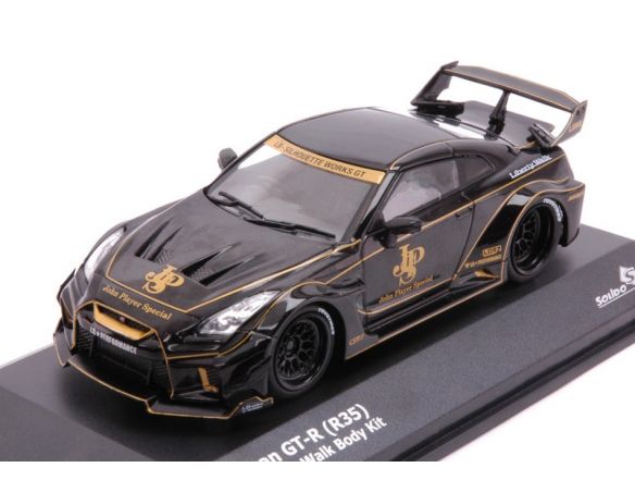 SOLIDO SL4311201 NISSAN GT-R (R35) LB SILHOUETTE JPS BLACK 1:43 Modellino