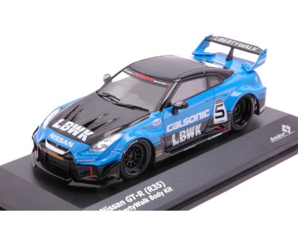 SOLIDO SL4311202 NISSAN GT-R (R35) LB SILHOUETTE CALSONIC BLUE/BLACK 1:43 Modellino