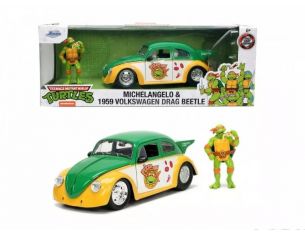 JADA TOYS JADA253285002 VW DRAG BEETLE 1959 TURTLES 1:24 Modellino