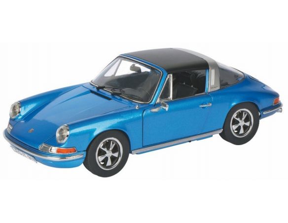 SCHUCO SH3677 PORSCHE 911 TARGA BLUE 1:43 Modellino