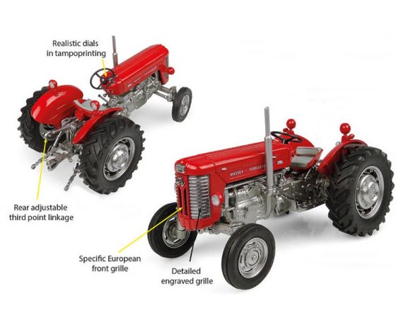 UNIVERSAL HOBBIES UH6269 TRATTORE MASSEY FERGUSON 65 EUROPE VERSION 1:32 Modellino