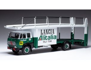 IXO MODEL TRU038 FIAT 673 RACING LANCIA ALITALIA TRANSPORTER 1976 GREEN/WHITE 1:43 Modellino