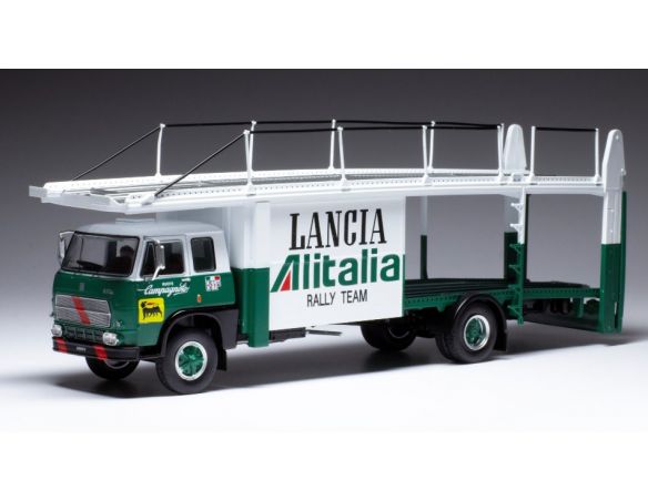 IXO MODEL TRU038 FIAT 673 RACING LANCIA ALITALIA TRANSPORTER 1976 GREEN/WHITE 1:43 Modellino