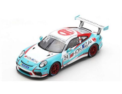 SPARK MODEL SJ100 PORSCHE 911 GT3 CUP N.8 CARRERA CUP JAPAN OVERALL CHAMPION 2021 T.KONDO Modellino