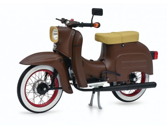 SCHUCO SH450663600 SIMSON KR51/1 CUSTOM II BROWN 1:10 Modellino