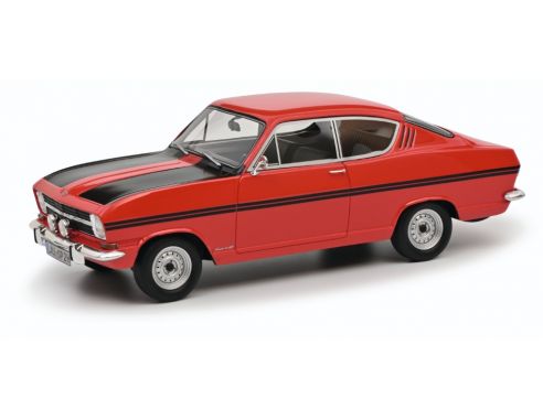 SCHUCO SH450053300 OPEL KADETT B RALLY COUPE 1966 RED BLACK 1:18 Modellino