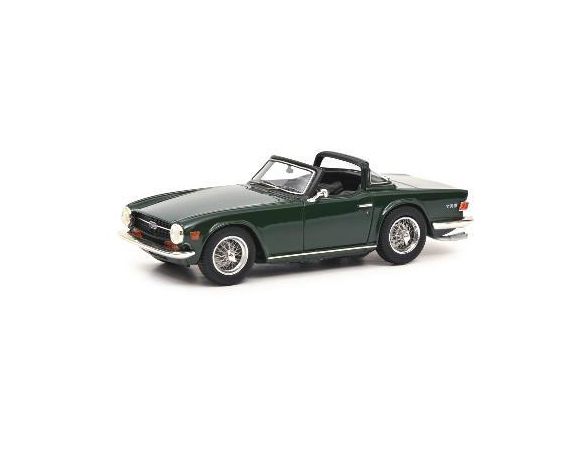 SCHUCO SH9130 TRIUMPH TR6 GREEN W/HARD TOP OPEN 1:43 Modellino