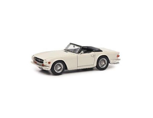 SCHUCO SH9151 TRIUMPH TR6 WHITE OPEN 1:43 Modellino