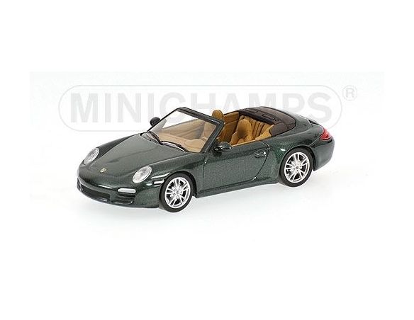 MINICHAMPS 640066430 PORSCHE 911 CARRERA S CABRIOLET 2008 GREEN Modellino