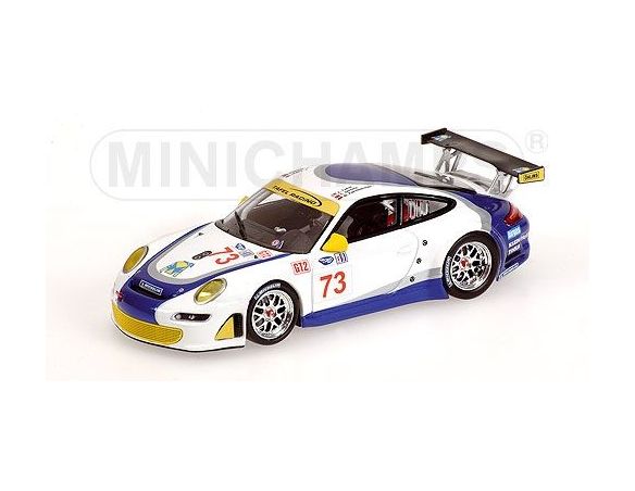 MINICHAMPS 640076473 PORSCHE 911 GT3 RSR TAFEL 12H SEBRING 2007 Modellino