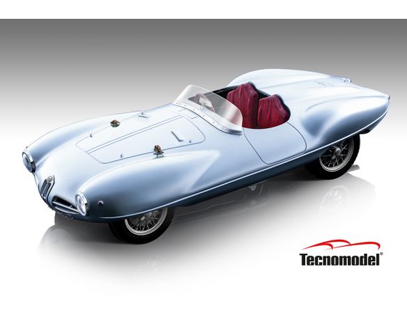 TECNOMODEL TMD18247B ALFA ROMEO DISCO VOLANTE SPYDER TOURING SUPERL.1952 MATT ALLUMINIUM 1:18 Modellino