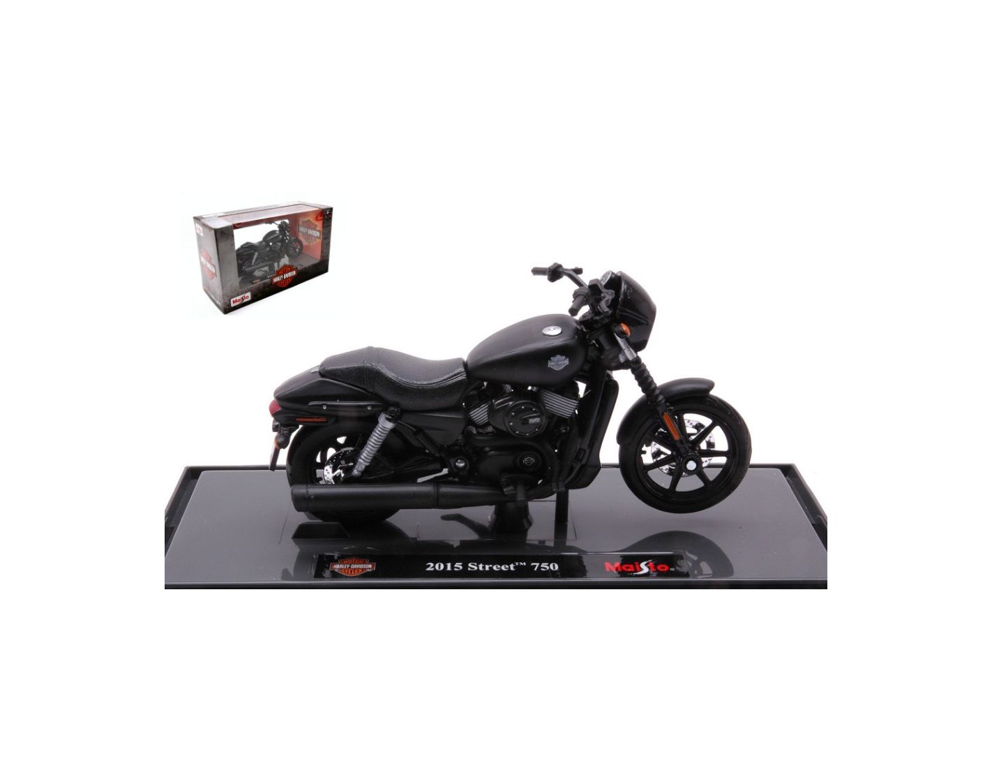 MAISTO MI16946 HARLEY DAVIDSON STREET 750 2015 MATT BLACK 1 18 Modellino