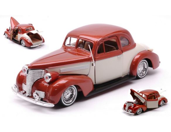 MOTORMAX MTM79028 CHEVROLET COUPE' 1939 BEIGE/BRONZE 1:24 Modellino