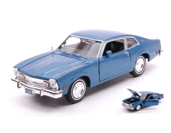 MOTORMAX MTM79042B FORD MAVERICK 1974 FORGETTEN CLASSIC SERIES BLUE 1:24 Modellino