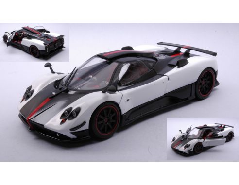MOTORMAX MTM79158WHB PAGANI ZONDA CINQUE 2008 WHITE/CARBON RED INTERIOR 1:18 Modellino