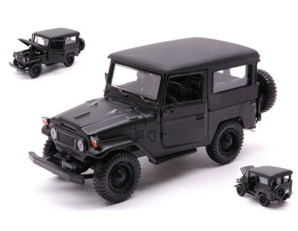 MOTORMAX MTM79323MBK TOYOTA FJ40 1974 HARD TOP MATT BLACK 1:24 Modellino