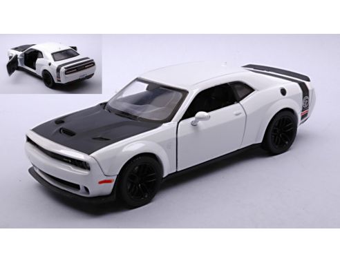 MOTORMAX MTM79350W DODGE CHALLENGER SRT HELLCAT WIDE-BODY WHITE 1:24 Modellino
