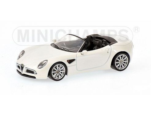 MINICHAMPS 640120532 ALFA ROMEO 8C SPIDER WHITE METALLIC Modellino