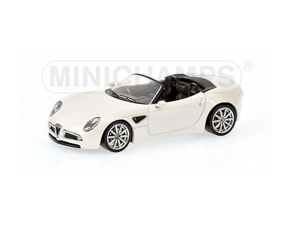 MINICHAMPS 640120532 ALFA ROMEO 8C SPIDER WHITE METALLIC Modellino