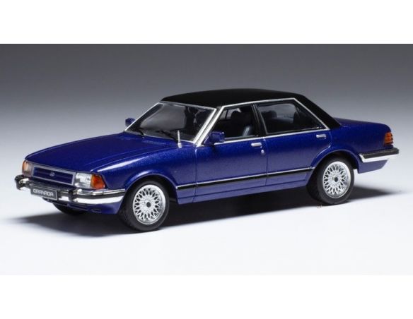 IXO MODEL CLC451 FORD GRANADA MK II 2.8 GL 1982 MET.BLUE/BLACK 1:43 Modellino
