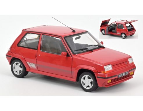 NOREV NV185216 RENAULT SUPERCINQ GT TURBO 1989 RED 1:18 REPROD. Modellino