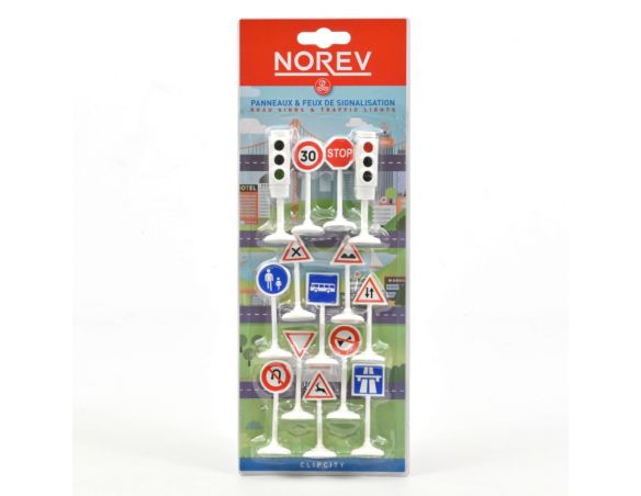 NOREV NV318990 SEGNALI STRADALI TRAFFIC SIGNS 1:43 Modellino