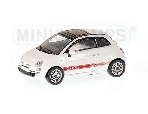 MINICHAMPS 640121702 FIAT 500 ABARTH WHITE 2007 Modellino