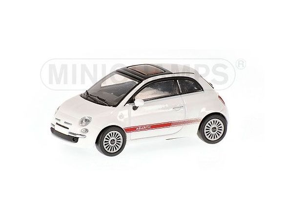 MINICHAMPS 640121702 FIAT 500 ABARTH WHITE 2007 Modellino