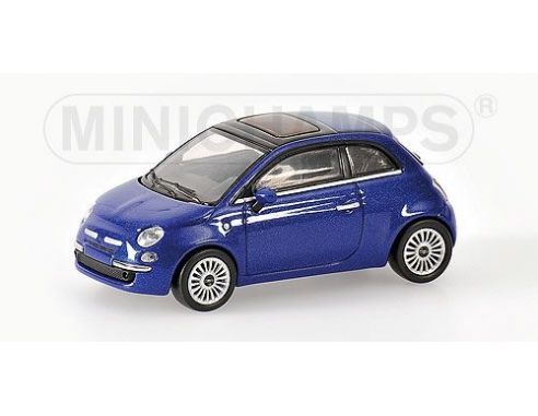 MINICHAMPS 640121704 FIAT 500 BLUE METALLIC 2007 Modellino