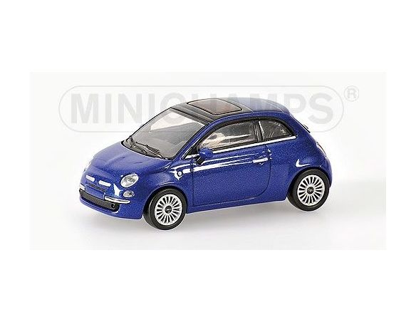 MINICHAMPS 640121704 FIAT 500 BLUE METALLIC 2007 Modellino
