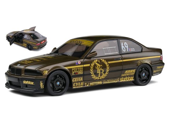 SOLIDO SL1803910 BMW E36 COUPE M3 STARFOBAR RACE OF DRIFT 2022 BROWN 1:18 Modellino