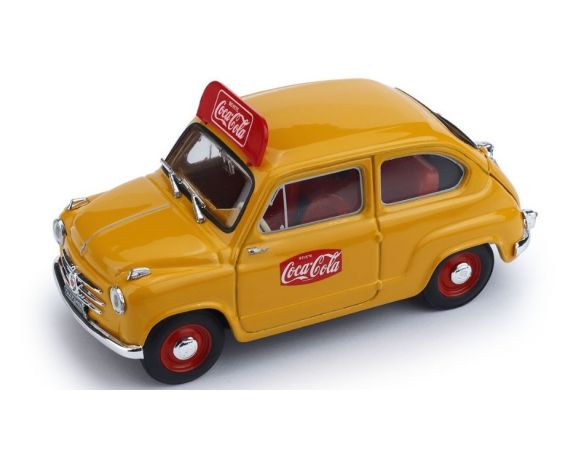 BRUMM BM0491B FIAT 600 1a SERIE 1960 COCA COLA 1:43 Modellino