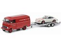 SCHUCO SH2499 MERCEDES L319 VAN PORSCHE W/PORSCHE 911 RS 1963 1:43 Modellino