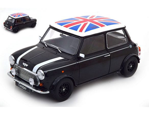 KK SCALE KKDC120052L MINI COOPER BLACK/WHITE/UNION JACK 1:12 Modellino