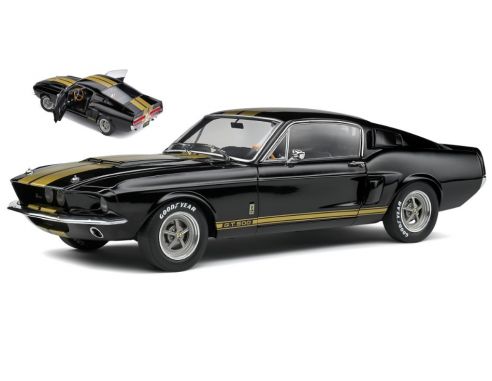 SOLIDO SL1802908 SHELBY GT500 1967 BLACK GOLD STRIPES 1:18 Modellino