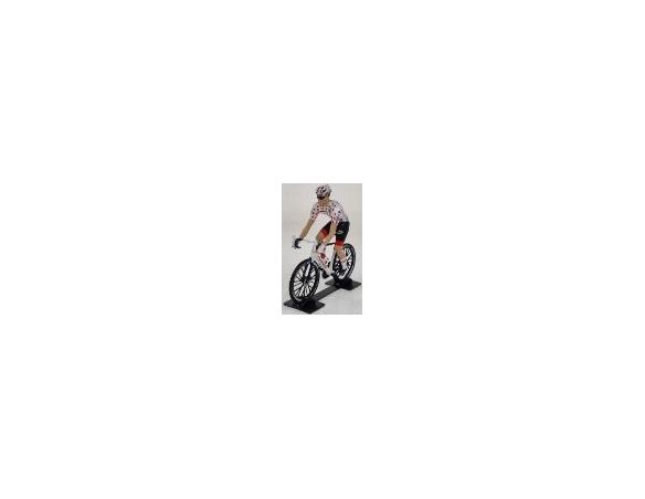 SOLIDO SL1809902 BICYCLE TOUR DE FRANCE 2023 WHITE/RED POIS SHIRT 1:18 Modellino