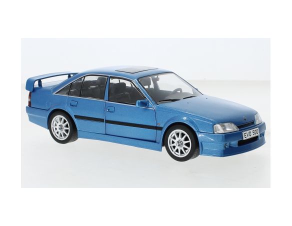 WHITEBOX WB124138 OPEL OMEGA EVOLUTION 500 MET.BLUE 1:24 Modellino