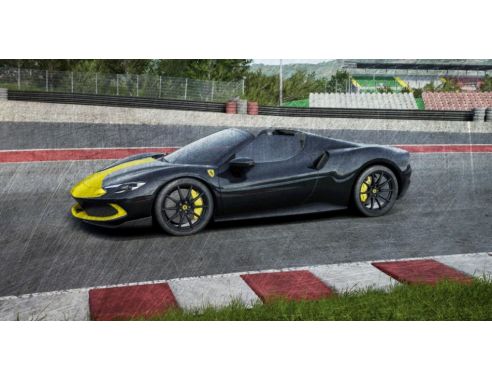 LOOKSMART LS538I FERRARI 296 GTS ASSETTO FIORANO NERO DAYTONA/GIALLO MODENA 1:43 Modellino
