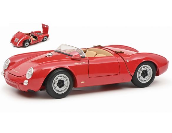 SCHUCO SH450032900 PORSCHE 550A SPIDER 1955 RED 1:18 Modellino