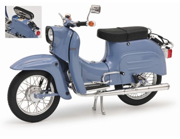 SCHUCO SH450649300 SIMSON SCHWALBE KR51/1 1968 LIGHT BLUE 1:10 Modellino