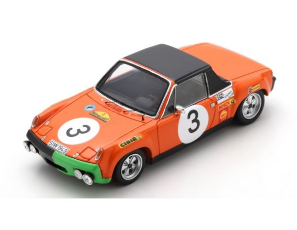 SPARK MODEL S2865 PORSCHE 914/6 N.3 2nd MARATHON DE LA ROUTE 1970 WALDEGAARD-ANDERSSON-CHA Modellino