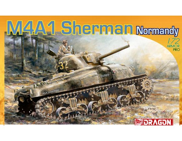 DRAGON D7273 M 4 A 1 SHERMAN NORMANDY KIT 1:72 Modellino